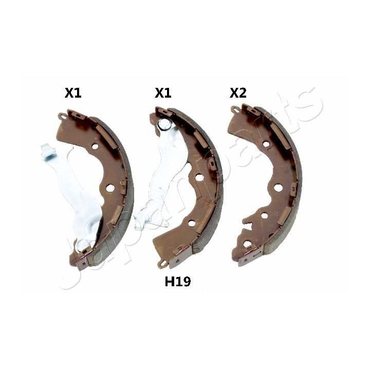 Stabdžių trinkelių komplektas JAPANPARTS GF-H19AF