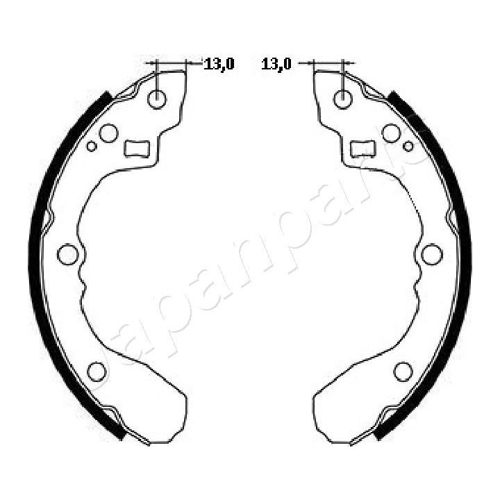 Stabdžių trinkelių komplektas JAPANPARTS GF-K12AF