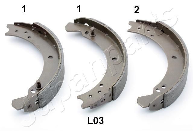 Stabdžių trinkelių komplektas JAPANPARTS GF-L03AF