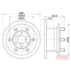 Stabdžių diskas JAPANPARTS DI-0254C