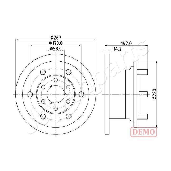 Stabdžių diskas JAPANPARTS DI-0254C