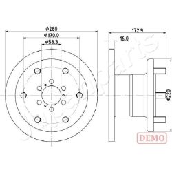 Stabdžių diskas JAPANPARTS DI-0255C