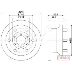 Stabdžių diskas JAPANPARTS DI-0256C