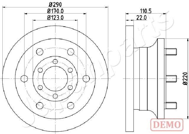 Stabdžių diskas JAPANPARTS DI-0256C