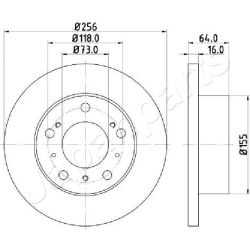 Stabdžių diskas JAPANPARTS DI-0267C
