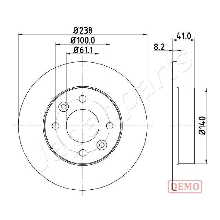 Stabdžių diskas JAPANPARTS DI-0700C