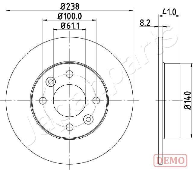 Stabdžių diskas JAPANPARTS DI-0700C