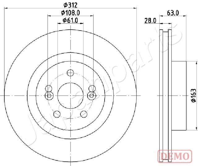 Stabdžių diskas JAPANPARTS DI-0701C