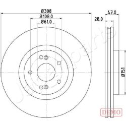 Stabdžių diskas JAPANPARTS DI-0703C
