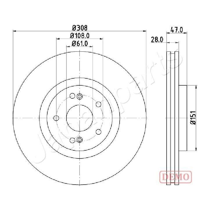 Stabdžių diskas JAPANPARTS DI-0703C