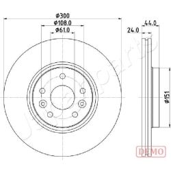 Stabdžių diskas JAPANPARTS DI-0706C