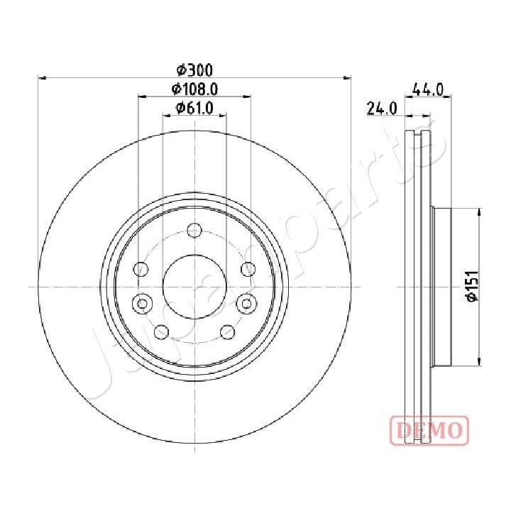 Stabdžių diskas JAPANPARTS DI-0706C