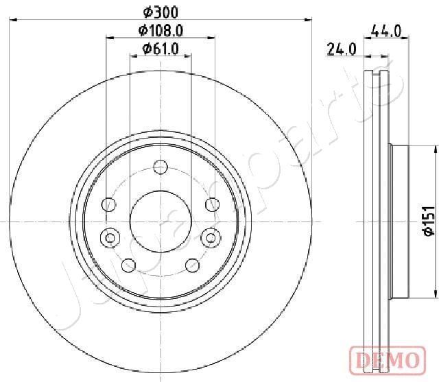 Stabdžių diskas JAPANPARTS DI-0706C