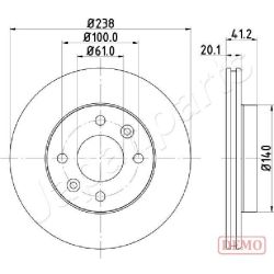 Stabdžių diskas JAPANPARTS DI-0708C