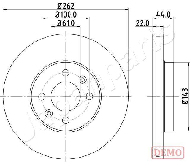 Stabdžių diskas JAPANPARTS DI-0709C