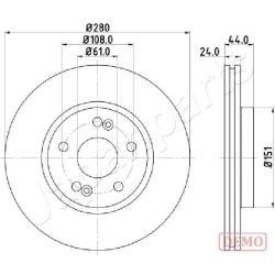 Stabdžių diskas JAPANPARTS DI-0710C