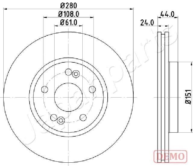 Stabdžių diskas JAPANPARTS DI-0710C