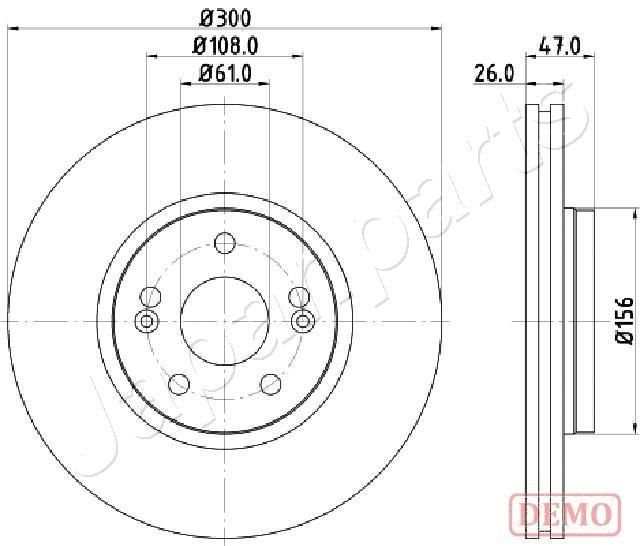 Stabdžių diskas JAPANPARTS DI-0712C
