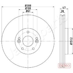 Stabdžių diskas JAPANPARTS DI-0713C