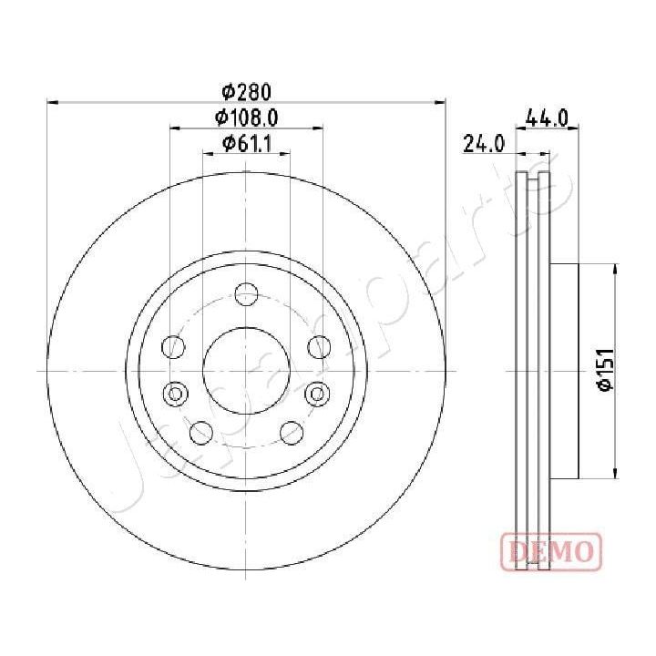 Stabdžių diskas JAPANPARTS DI-0716C