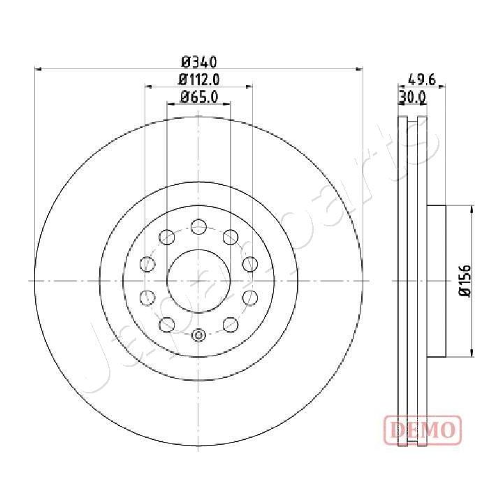 Stabdžių diskas JAPANPARTS DI-0907C