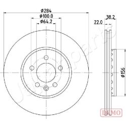Stabdžių diskas JAPANPARTS DI-442C