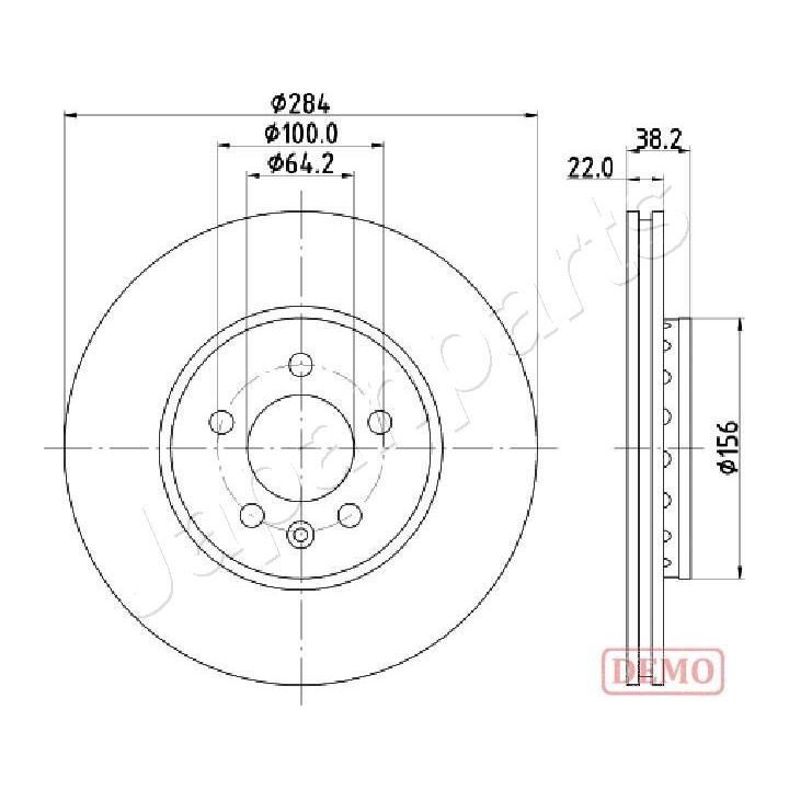 Stabdžių diskas JAPANPARTS DI-442C
