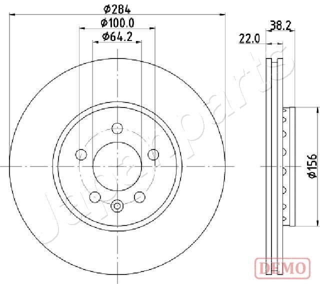 Stabdžių diskas JAPANPARTS DI-442C
