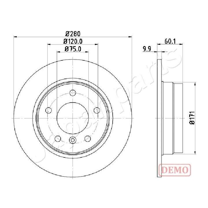 Stabdžių diskas JAPANPARTS DP-0107C