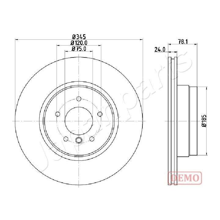 Stabdžių diskas JAPANPARTS DP-0132C