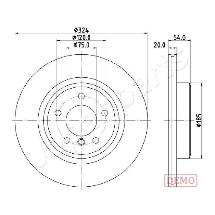 Stabdžių diskas JAPANPARTS DP-0133C