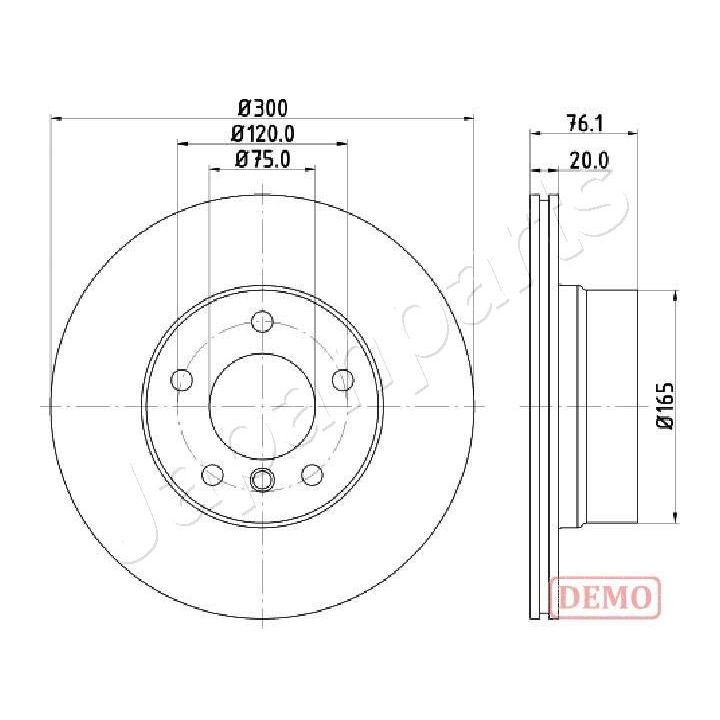 Stabdžių diskas JAPANPARTS DP-0136C