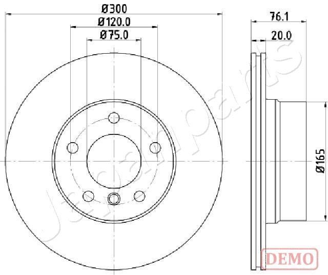 Stabdžių diskas JAPANPARTS DP-0136C