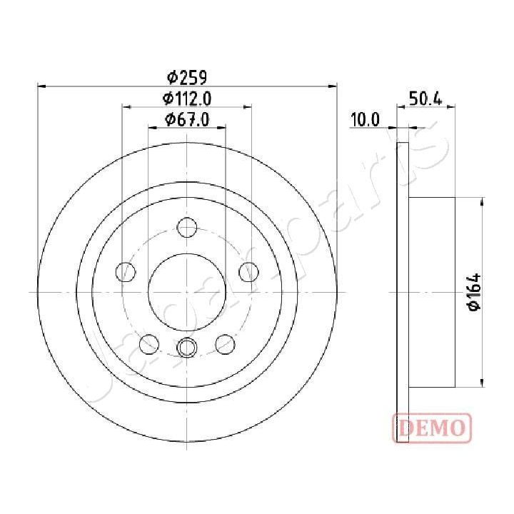 Stabdžių diskas JAPANPARTS DP-0136C