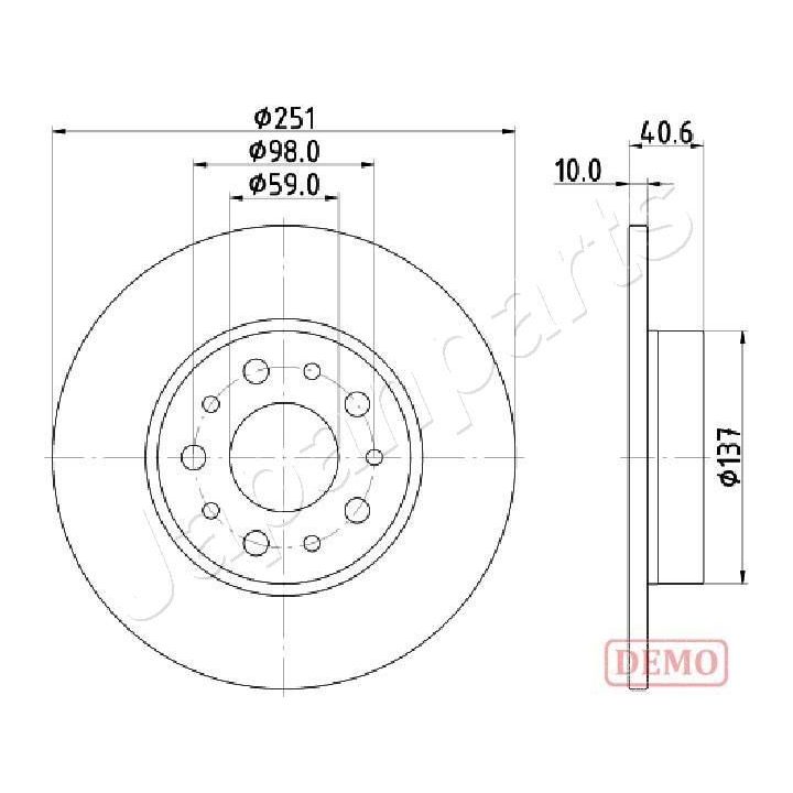Stabdžių diskas JAPANPARTS DP-0211C