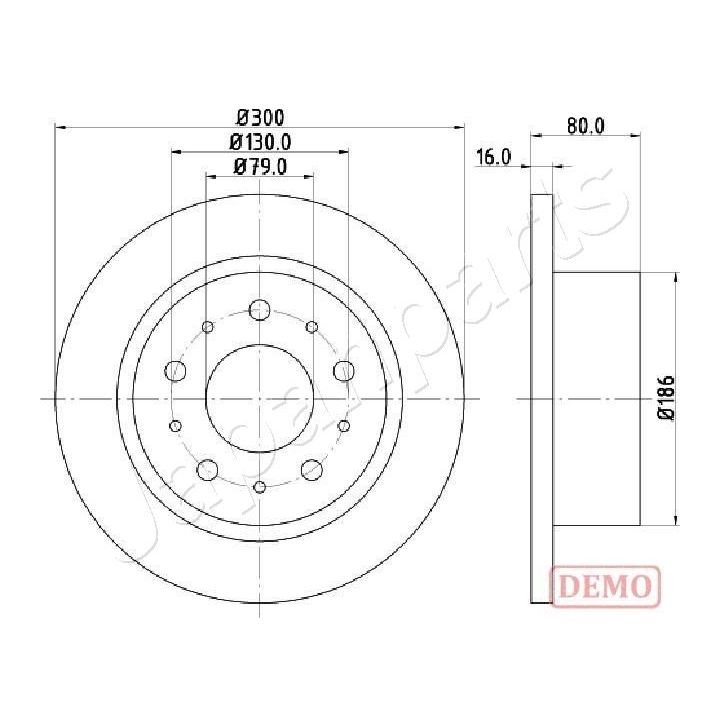 Stabdžių diskas JAPANPARTS DP-0217C