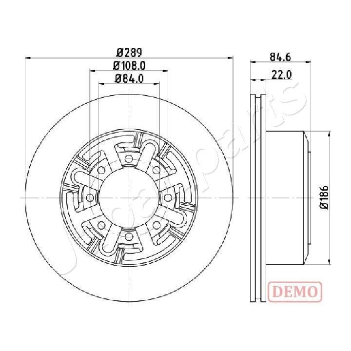 Stabdžių diskas JAPANPARTS DP-0222C