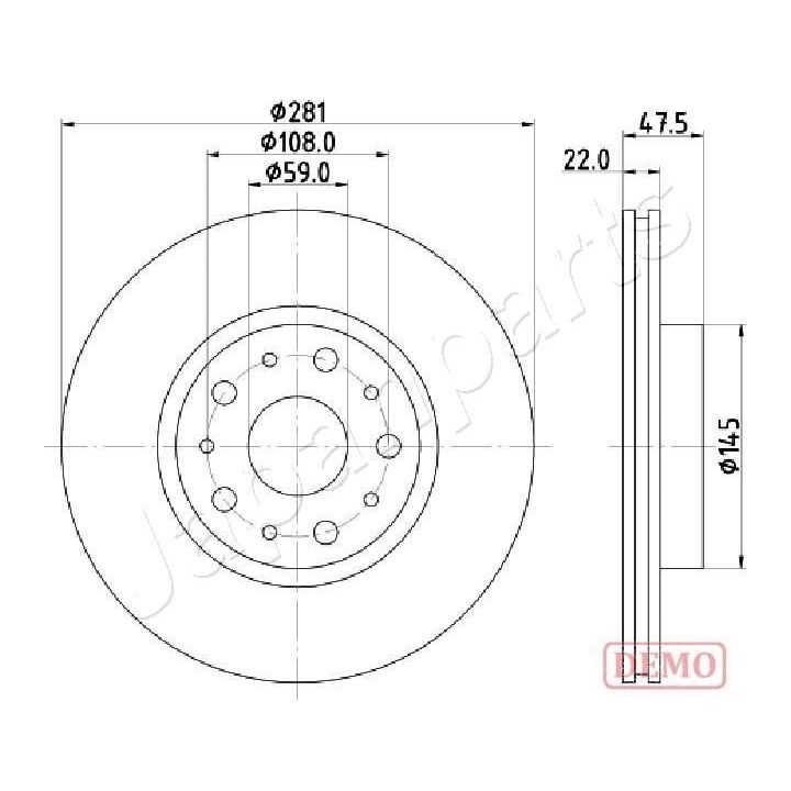 Stabdžių diskas JAPANPARTS DP-0229C