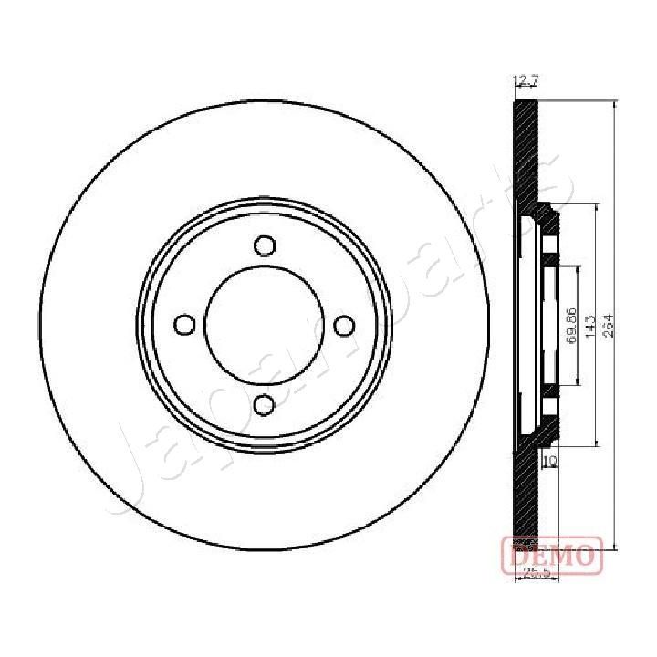 Stabdžių diskas JAPANPARTS DP-0318C