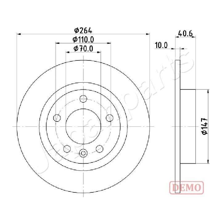 Stabdžių diskas JAPANPARTS DP-0400C