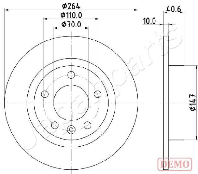 Stabdžių diskas JAPANPARTS DP-0400C
