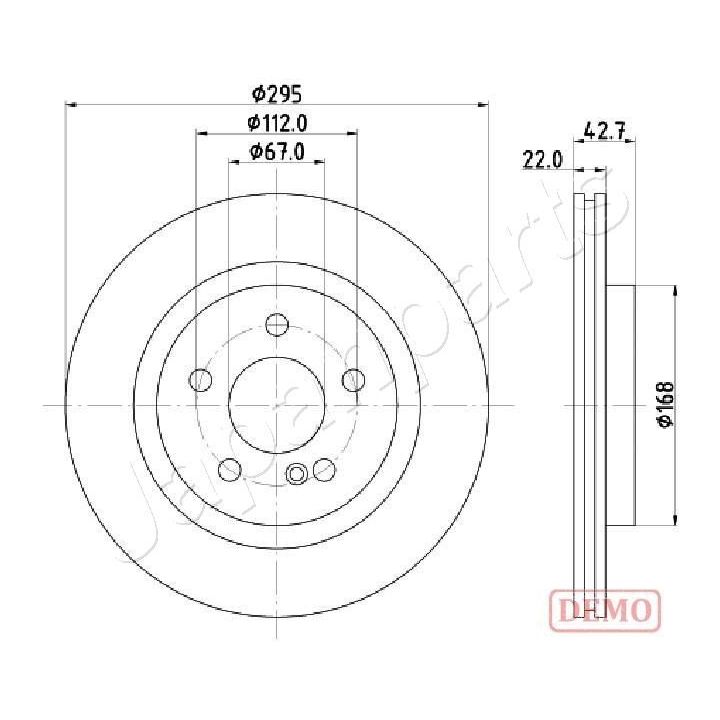 Stabdžių diskas JAPANPARTS DP-0512C