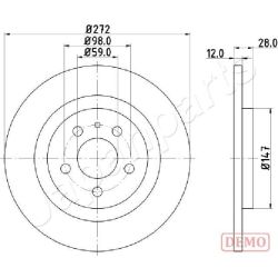 Stabdžių diskas JAPANPARTS DP-0606C