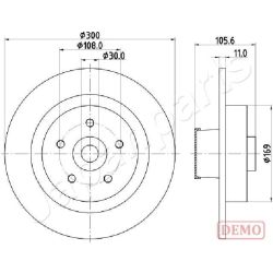 Stabdžių diskas JAPANPARTS DP-0700C
