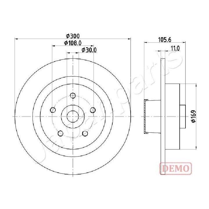 Stabdžių diskas JAPANPARTS DP-0700C