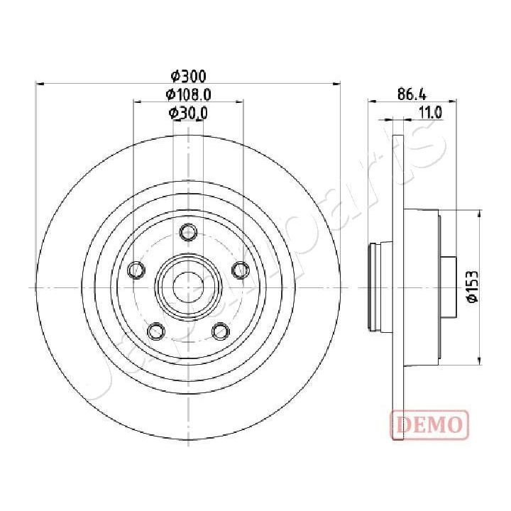 Stabdžių diskas JAPANPARTS DP-0702C