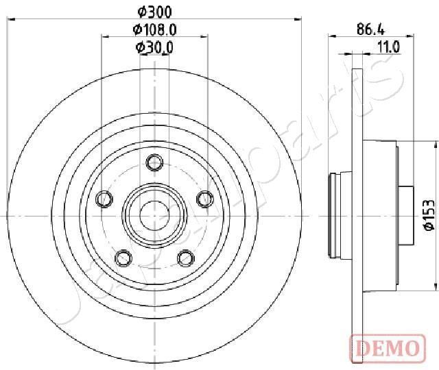 Stabdžių diskas JAPANPARTS DP-0702C