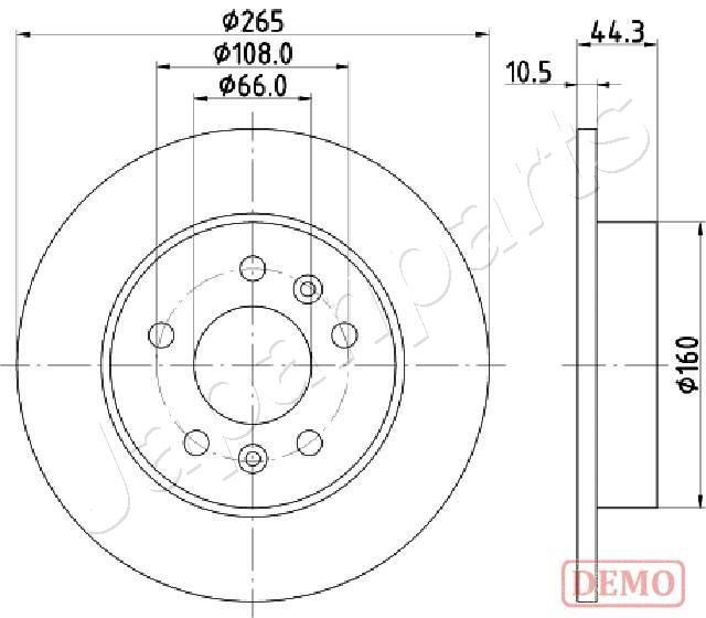Stabdžių diskas JAPANPARTS DP-0707C