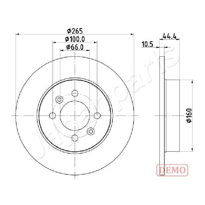 Stabdžių diskas JAPANPARTS DP-0708C