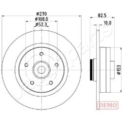 Stabdžių diskas JAPANPARTS DP-0710C